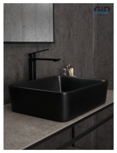 Раковина GID-ceramic Bm9103 накладная прямоугольная 48, керамика купить,NaN