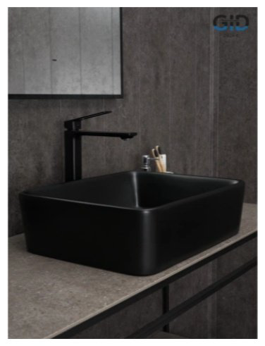 Раковина GID-ceramic Bm9103 накладная прямоугольная 48, керамика купить,NaN