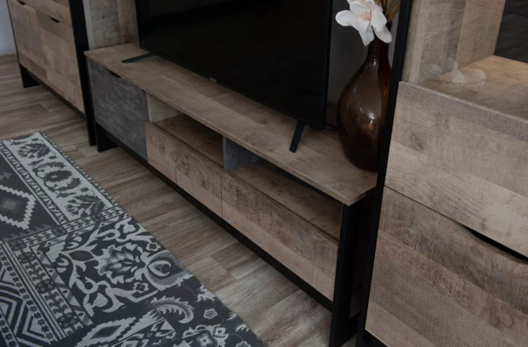 Комплект для гостиной DOMA STOK-2-654CM Loft, темно-серый, коричневый купить,NaN