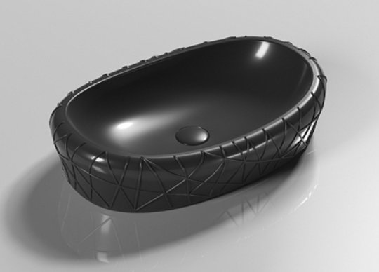Раковина GID-ceramic Bm777 накладная овальная 60, керамика