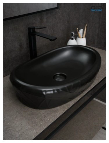 Раковина GID-ceramic Bm777 накладная овальная 60, керамика купить,152400