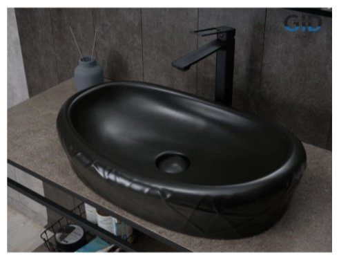 Раковина GID-ceramic Bm777 накладная овальная 60, керамика купить,152400
