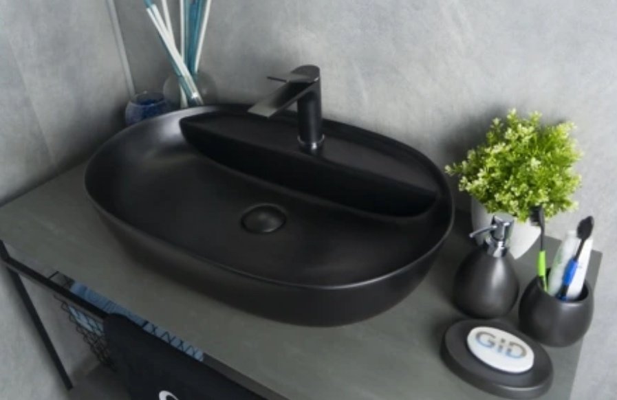 Раковина GID-ceramic Bm1346 накладная овальная 61, керамика купить,NaN