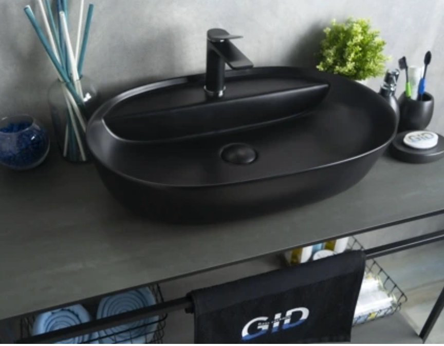 Раковина GID-ceramic Bm1346 накладная овальная 61, керамика купить,NaN