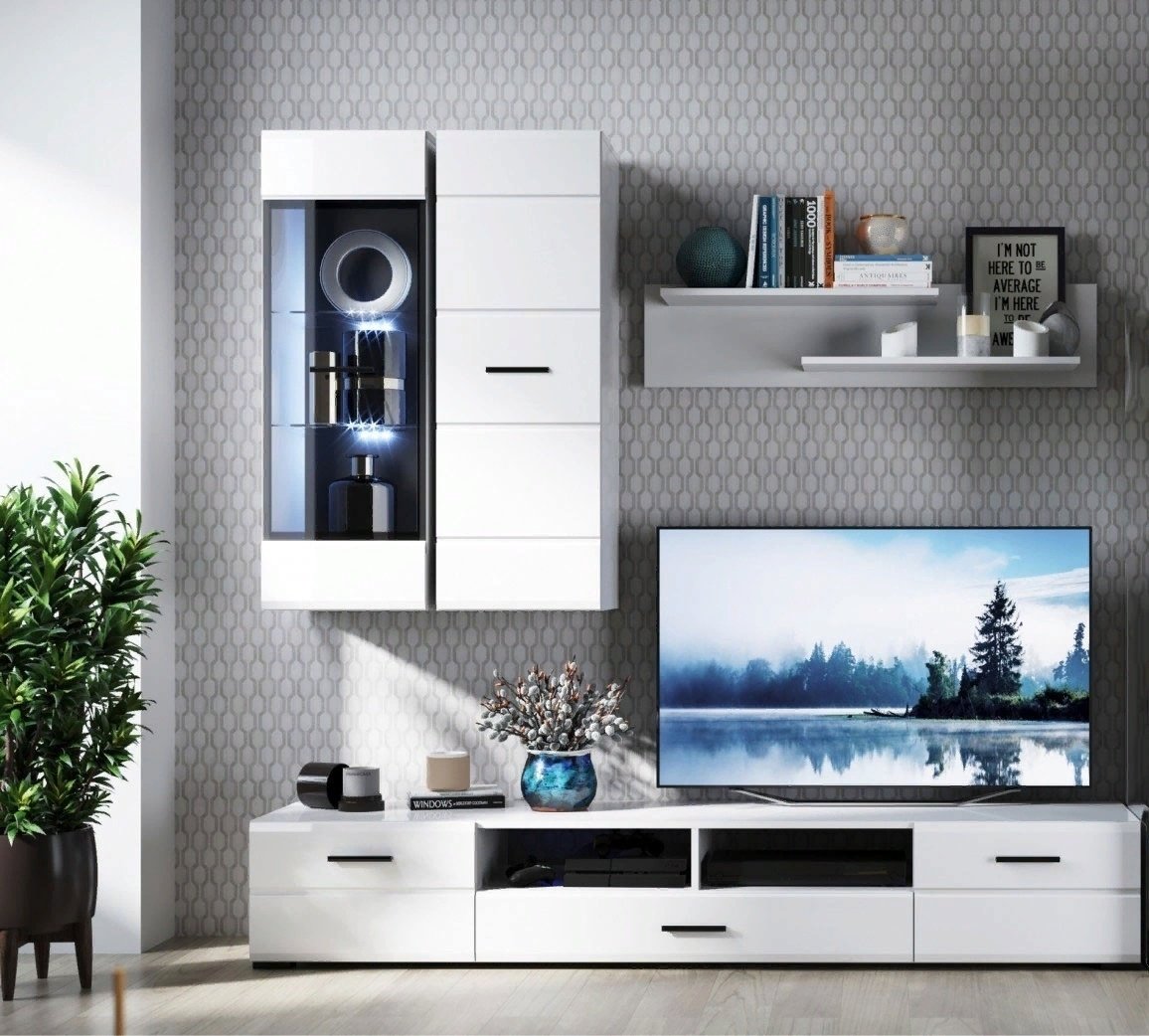 Стенка IMPERIAL Йорк 200х110х35 см, белый купить,NaN