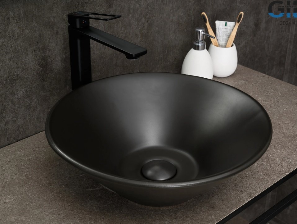 Раковина GID-ceramic N9102bg накладная круглая 42, керамика