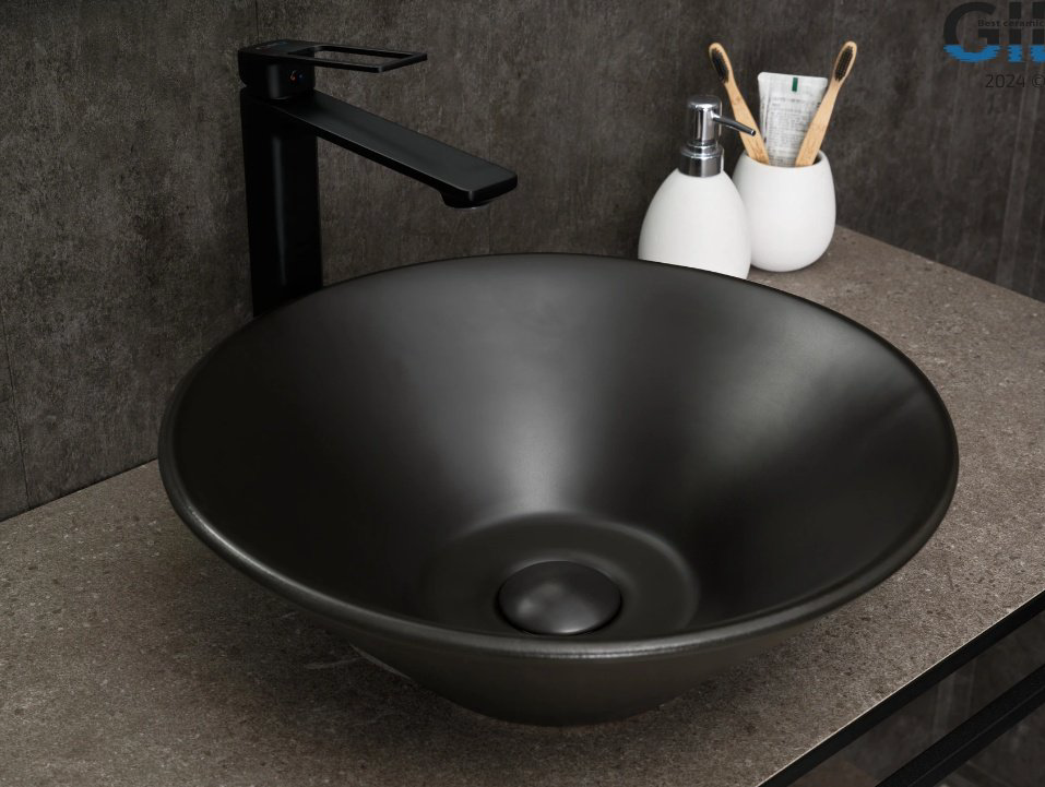 Раковина GID-ceramic N9102bg накладная круглая 42, керамика