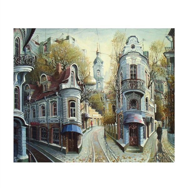 Картина по номерам  Molly  Улочки старой Москвы 30х40 20 цветов купить,NaN