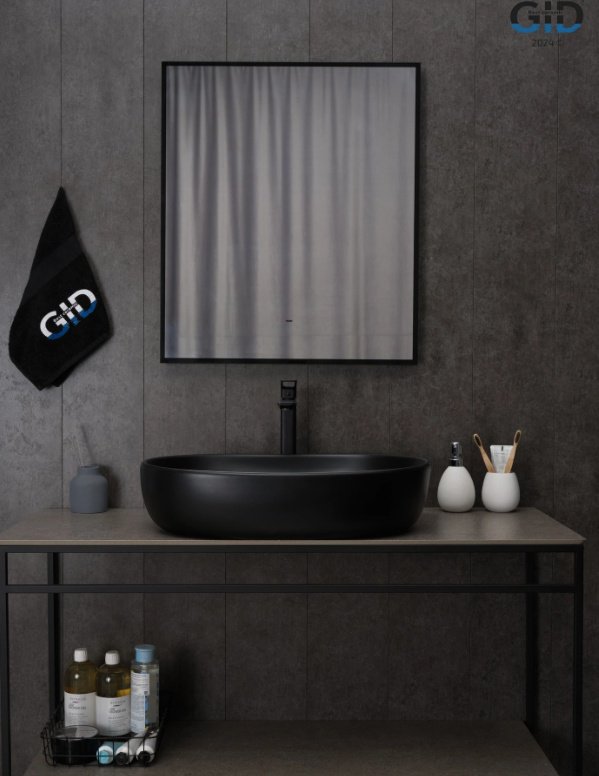 Раковина GID-ceramic Bm9026a накладная овальная 60, керамика купить,NaN