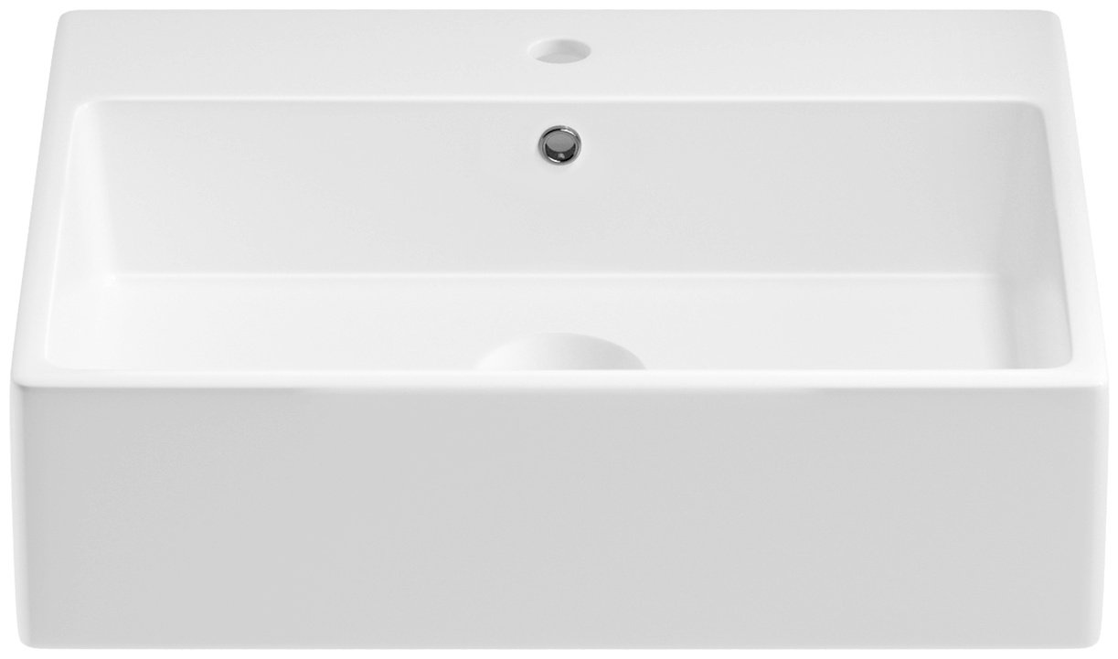 Раковина Wellsee 201002943 накладная прямоугольная 42, фаянс купить,NaN
