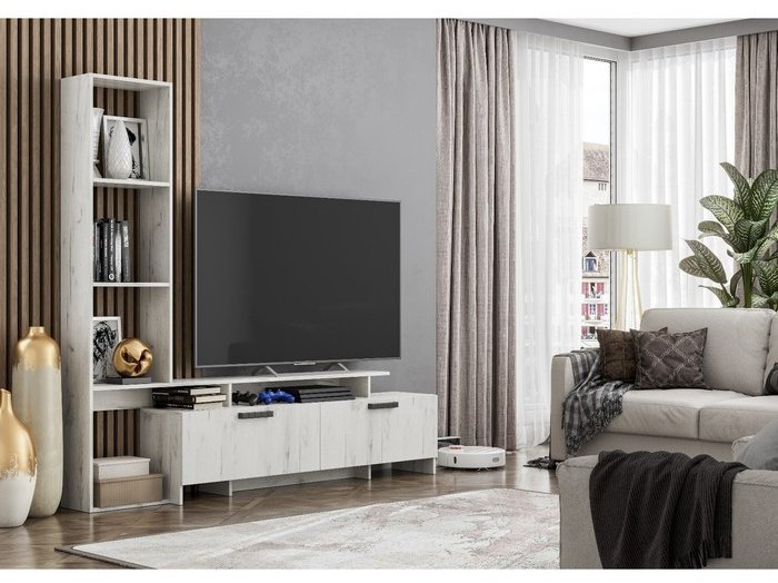 Стенка DOMA 630263030 187.2х175х31 см, серый купить,NaN