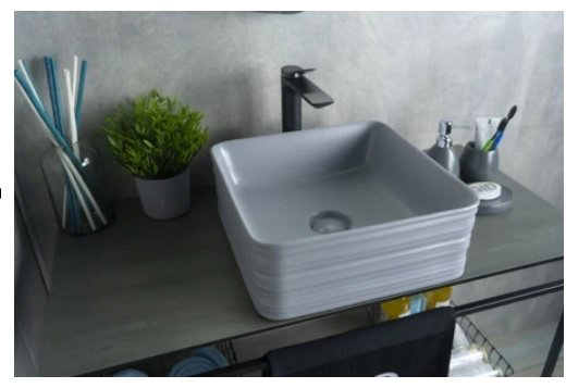 Раковина GID-ceramic Gm965 накладная квадратная 38.5, керамика купить,NaN
