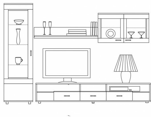 Стенка DOMA ALABMA-LITE 14514515 бежевый, коричневый купить,NaN