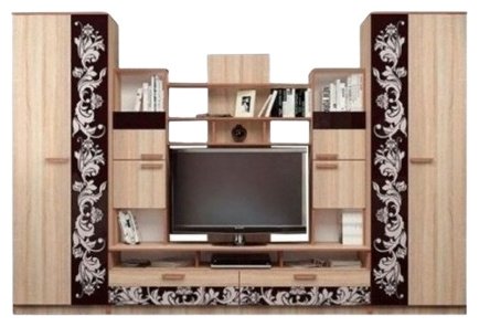 Стенка DOMA BAGIRA 2D 525512 330х220х50 см, коричневый, бежевый купить,NaN