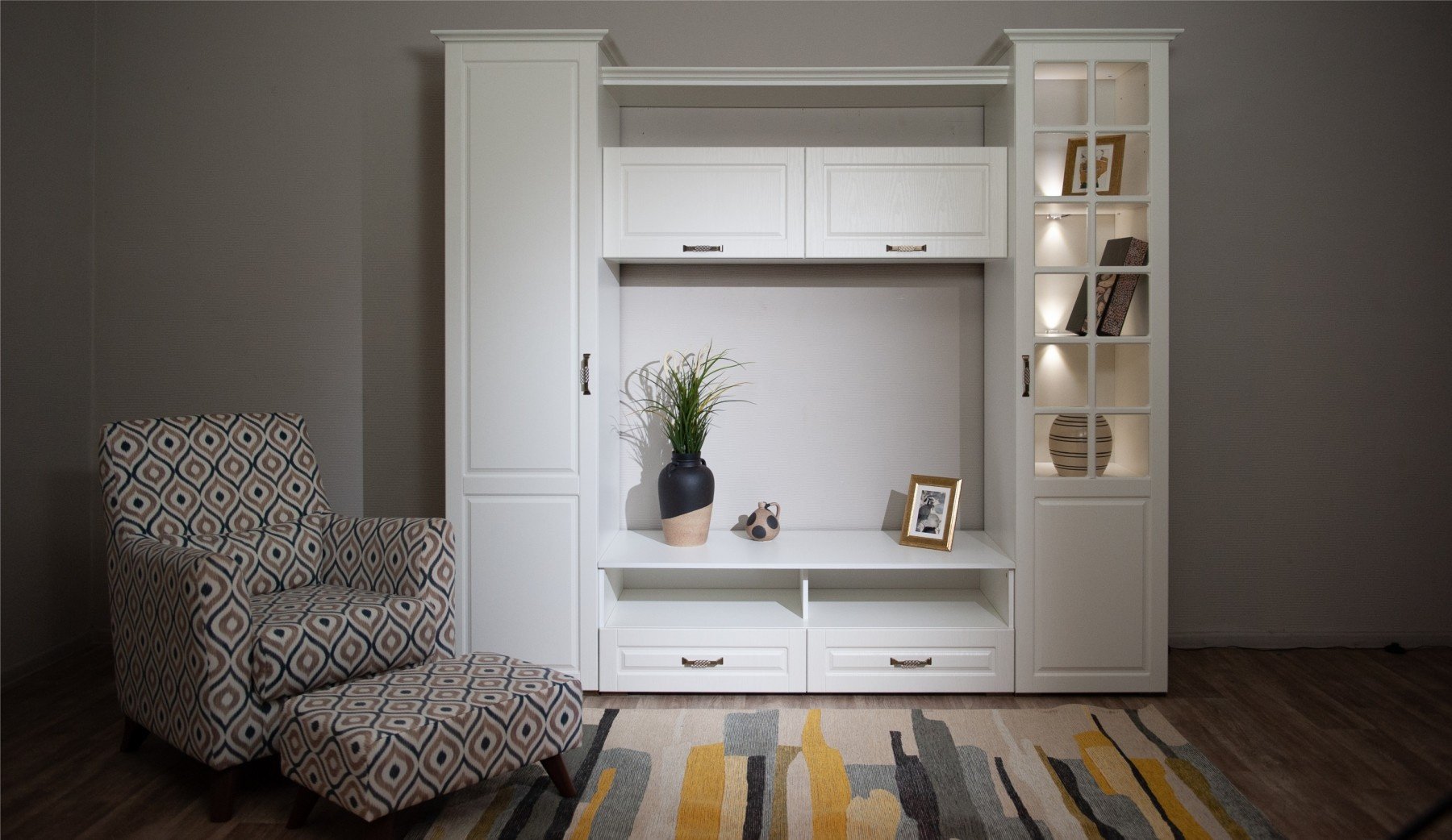 Стенка DOMA LACIO LITE 226х204.6х53 см, белый купить,NaN
