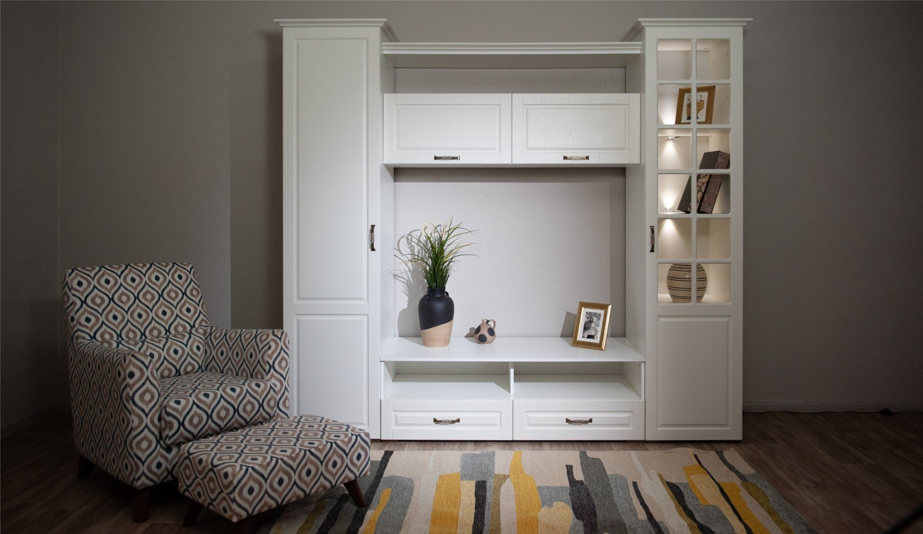 Стенка DOMA LACIO LITE 226х204.6х53 см, белый купить,NaN