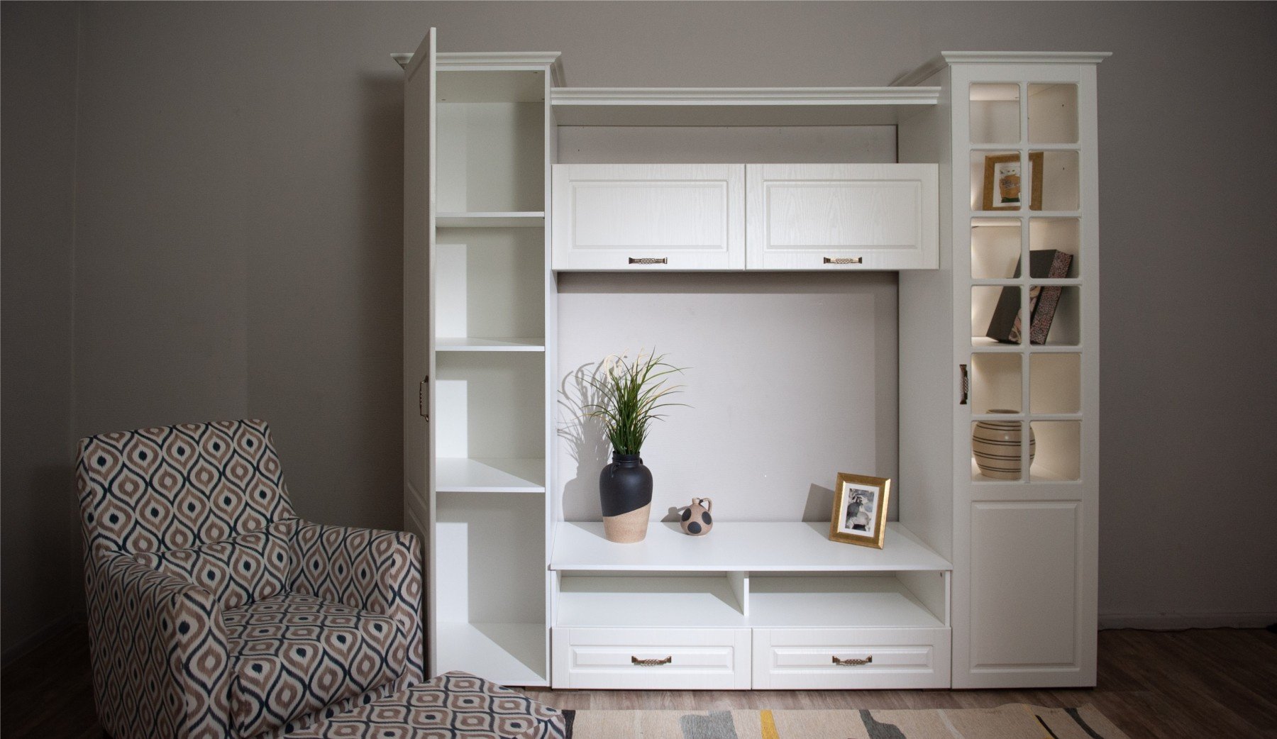 Стенка DOMA LACIO LITE 226х204.6х53 см, белый купить,NaN