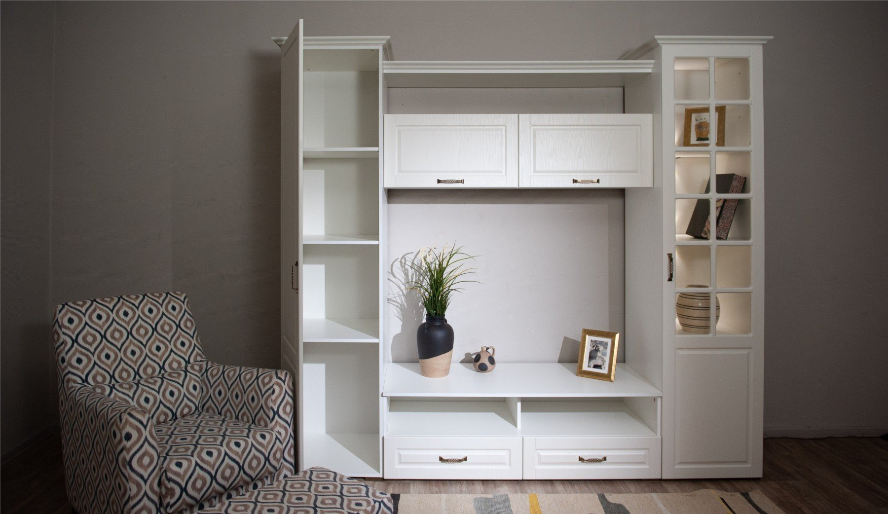Стенка DOMA LACIO LITE 226х204.6х53 см, белый купить,NaN