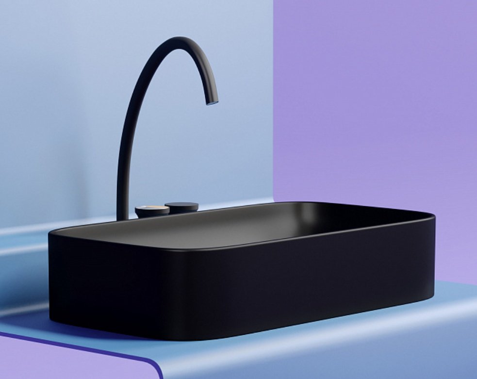Раковина Ceramicanova CN6054MB накладная прямоугольная 70, санфарфор