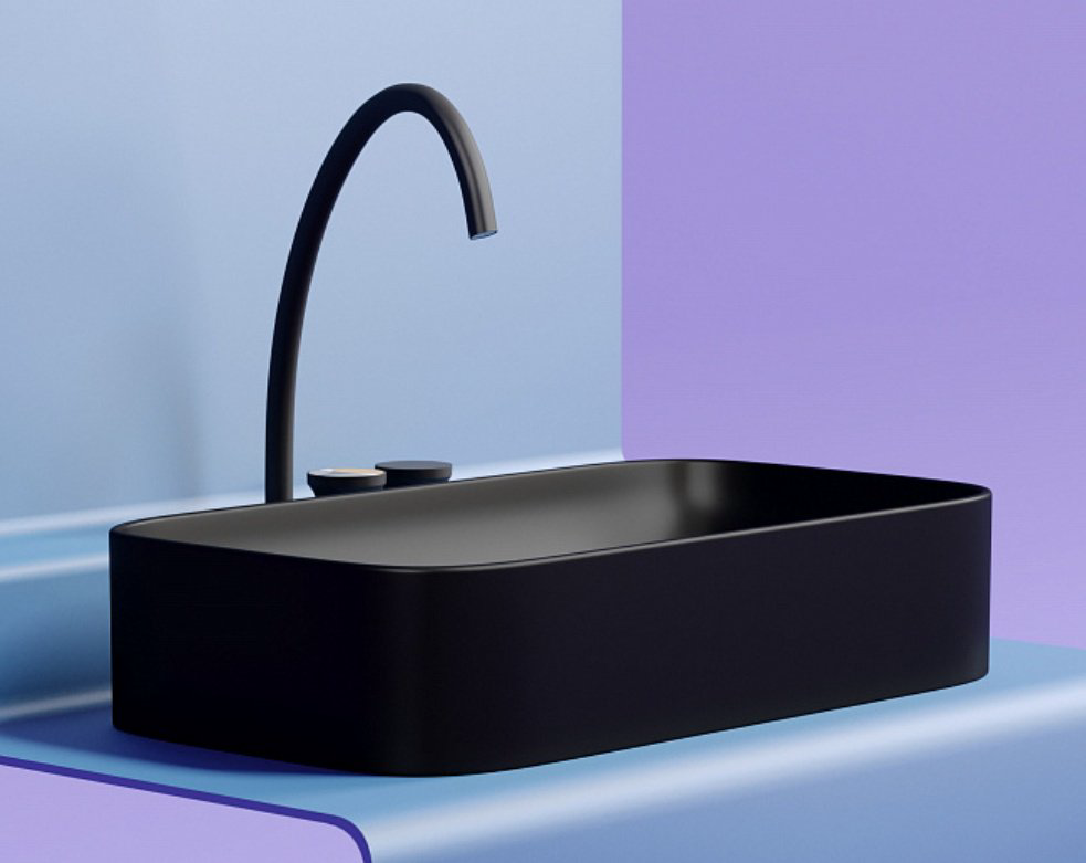 Раковина Ceramicanova CN6054MB накладная прямоугольная 70, санфарфор купить,371100
