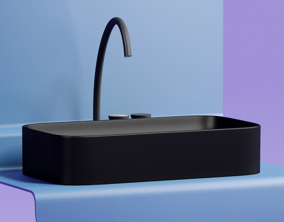 Раковина Ceramicanova CN6054MB накладная прямоугольная 70, санфарфор