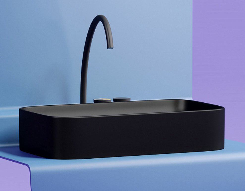 Раковина Ceramicanova CN6054MB накладная прямоугольная 70, санфарфор купить,371100