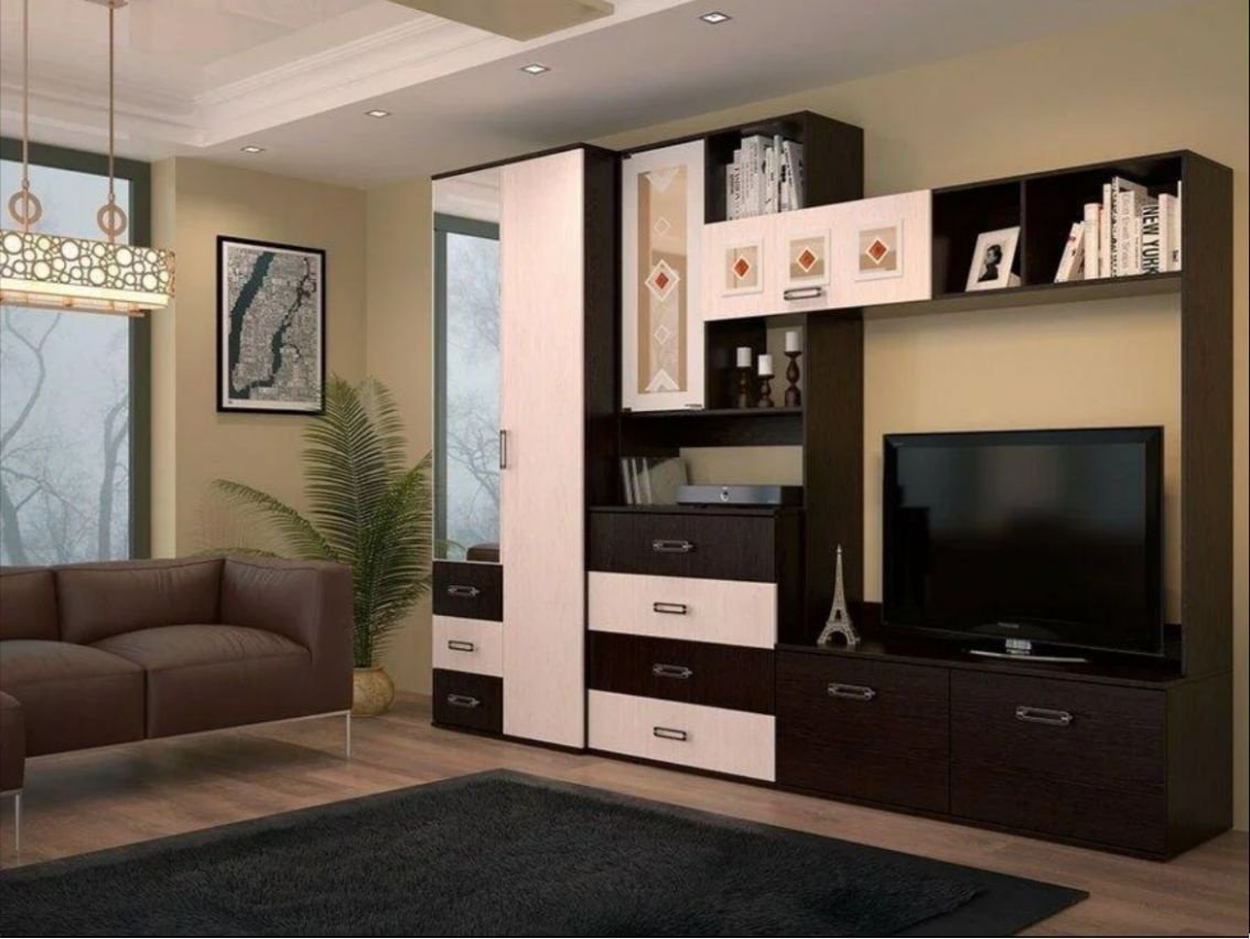 Стенка DOMA YANA-N 58561 280х212х43.6 см, коричневый, бежевый купить,NaN