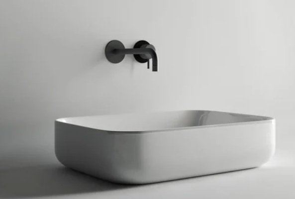 Раковина Ceramicanova CN5004 накладная прямоугольная 60, санфарфор