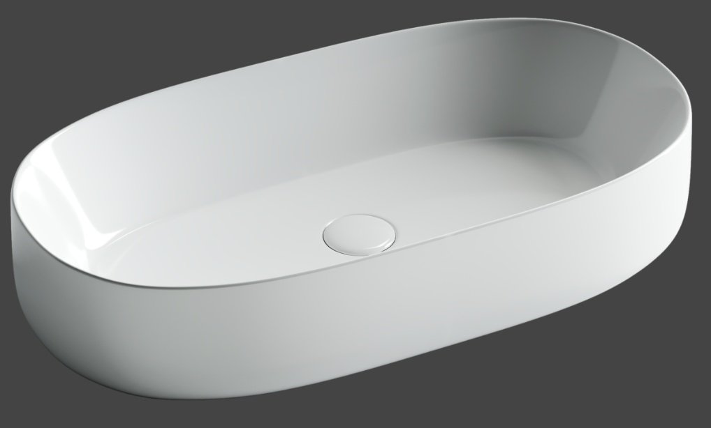 Раковина Ceramicanova CN5022 накладная овальная 66.5, санфарфор