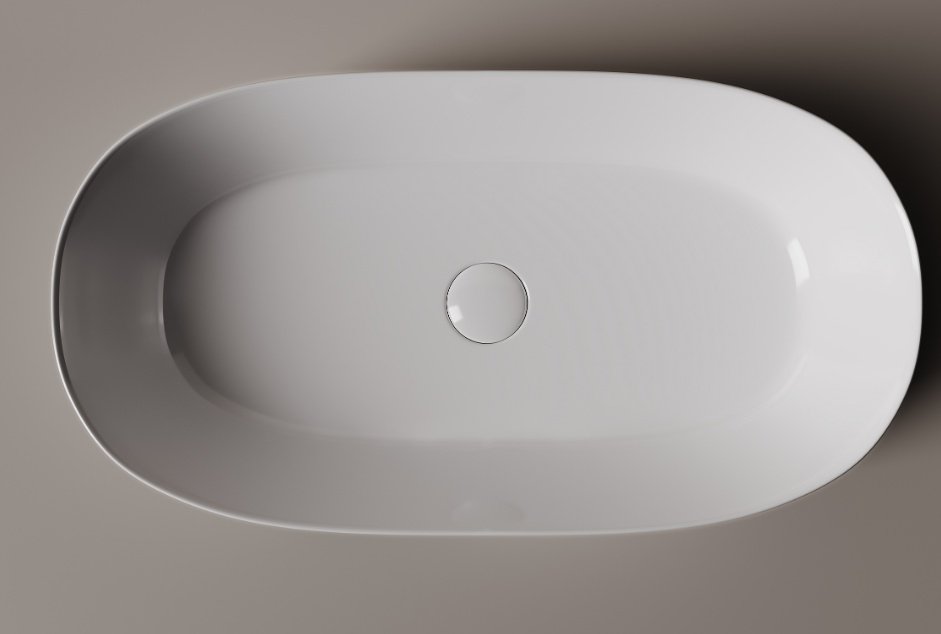 Раковина Ceramicanova CN5022 накладная овальная 66.5, санфарфор