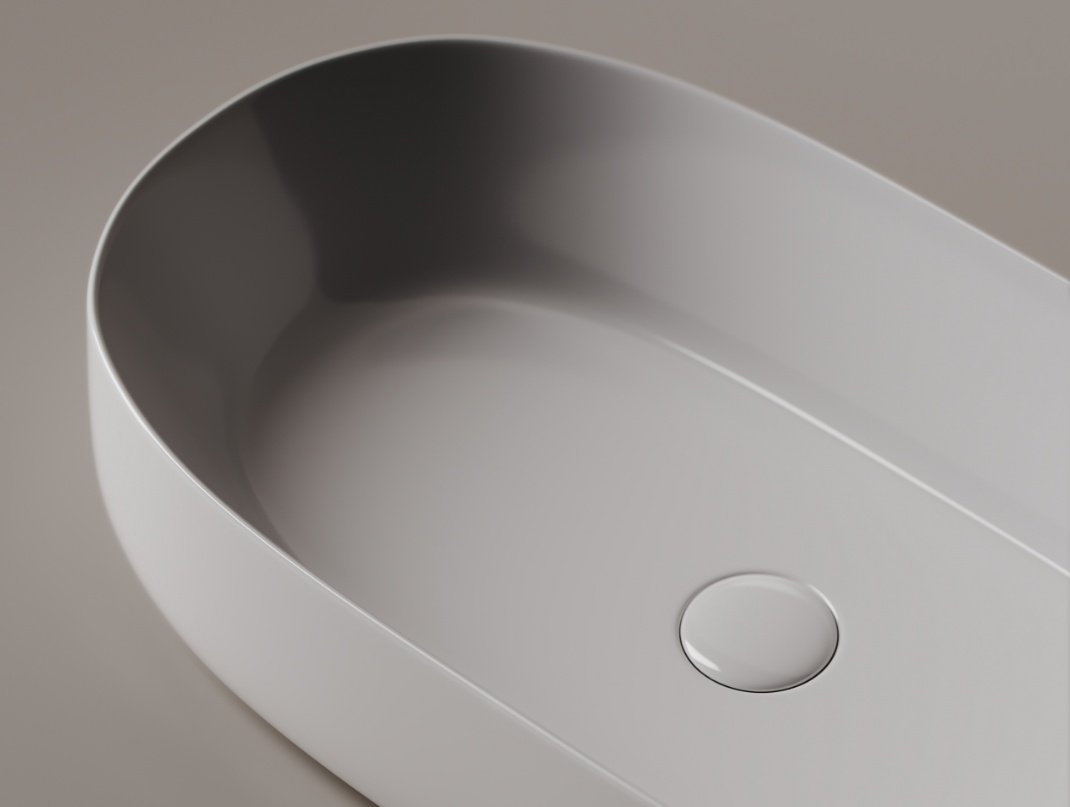 Раковина Ceramicanova CN5022 накладная овальная 66.5, санфарфор