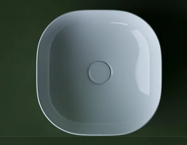 Раковина Ceramicanova CN5032 накладная квадратная 38, санфарфор