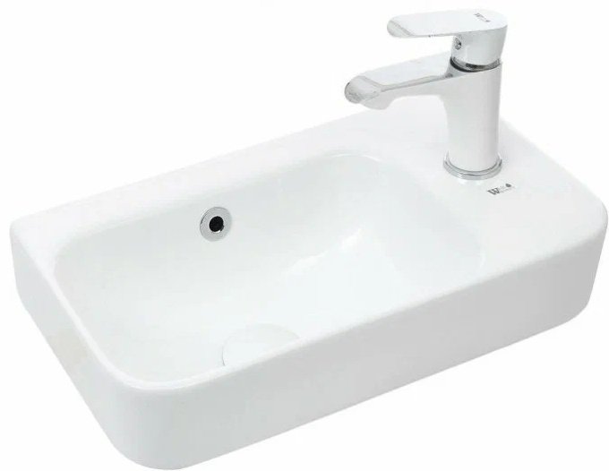Раковина KABINKA.KZ WW AISBACH 5117 L подвесная прямоугольная 45 см, фаянс