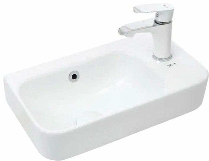 Раковина KABINKA.KZ WW AISBACH 5117 L подвесная прямоугольная 45 см, фаянс купить,52100