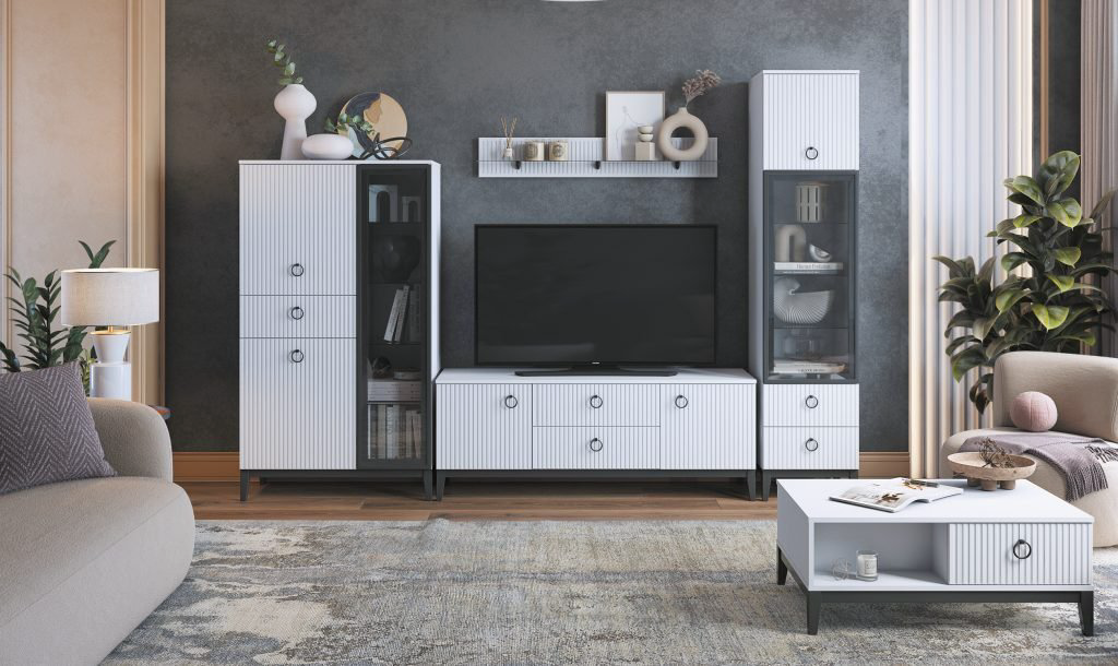 Комплект для гостиной DOMA SH-LOFT-MINIMAL-285, черный, белый купить,NaN