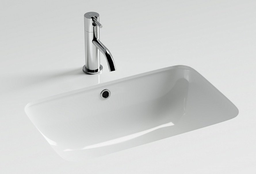 Раковина Ceramicanova CN7018 врезная прямоугольная 54, санфарфор