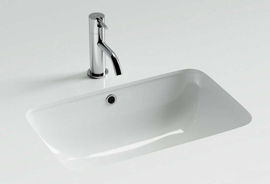 Раковина Ceramicanova CN7018 врезная прямоугольная 54, санфарфор купить,154125