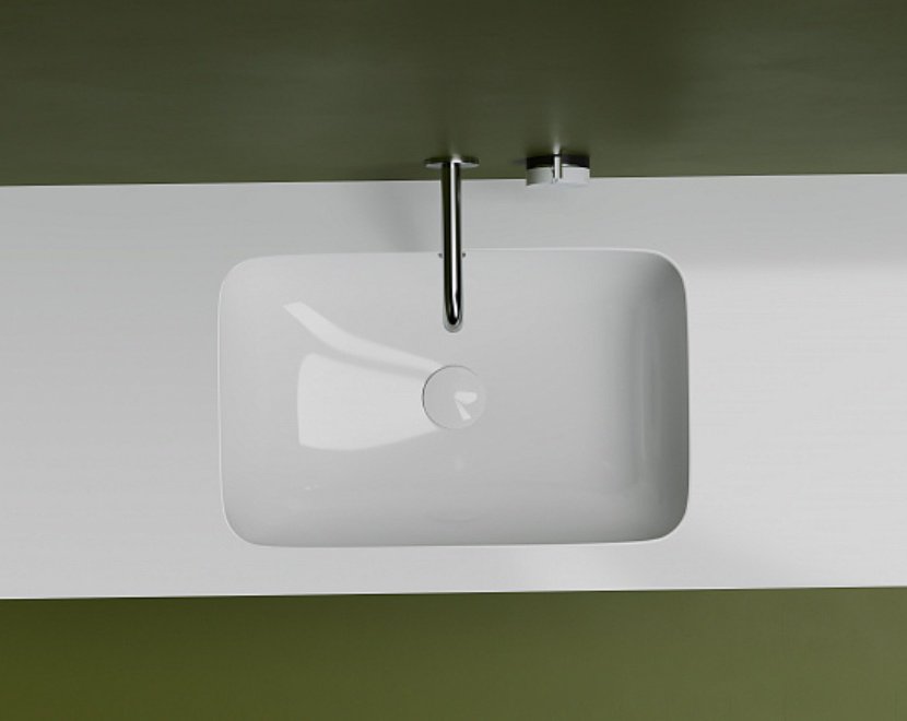 Раковина Ceramicanova CN7018 врезная прямоугольная 54, санфарфор
