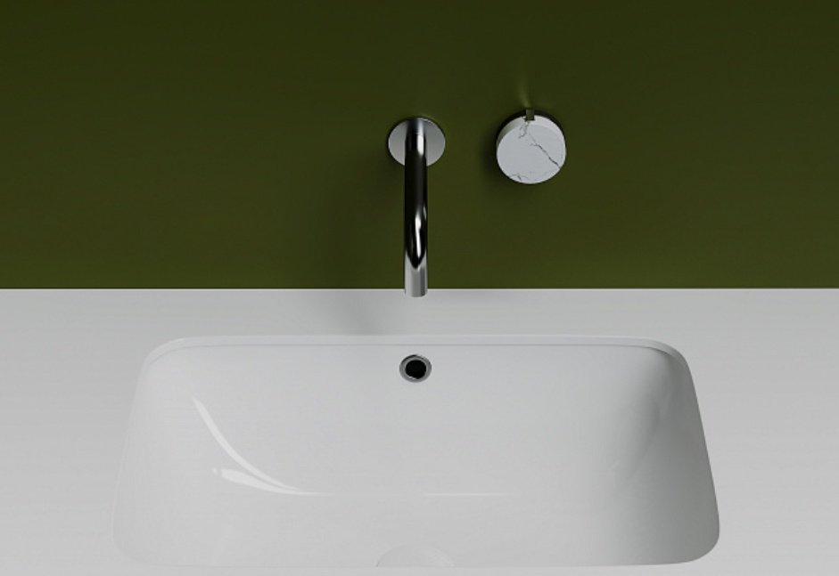 Раковина Ceramicanova CN7018 врезная прямоугольная 54, санфарфор