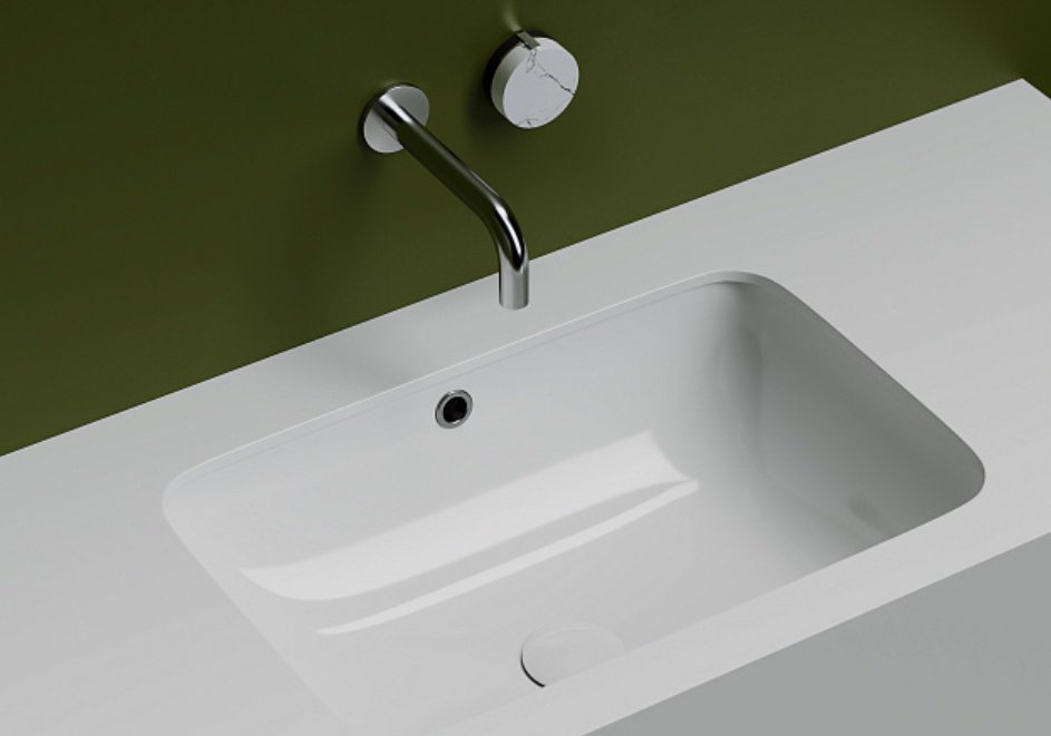 Раковина Ceramicanova CN7018 врезная прямоугольная 54, санфарфор