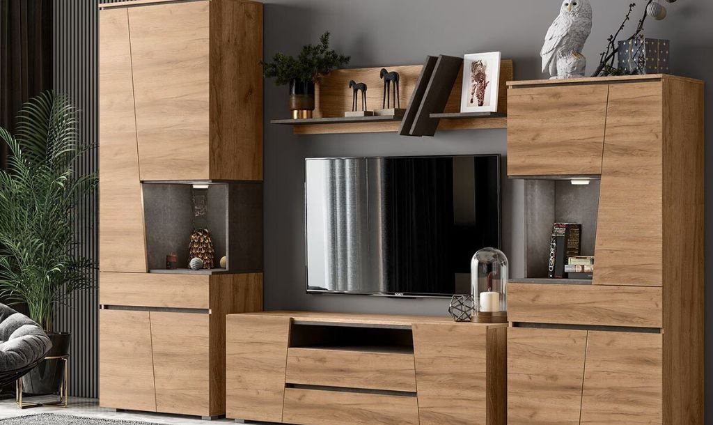 Комплект для гостиной DOMA SR-LOFT коричневый купить,NaN
