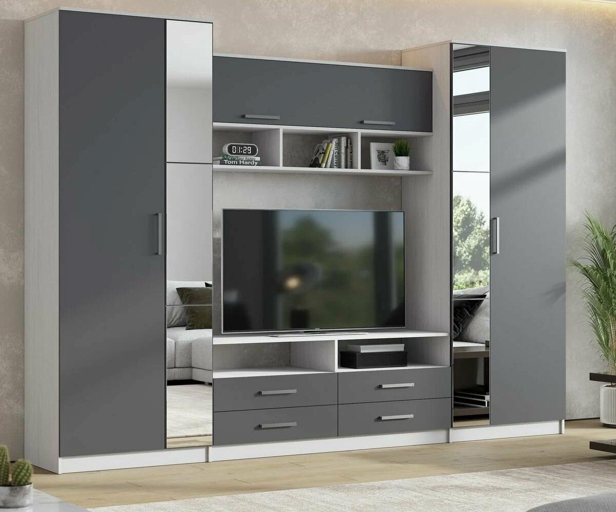 Стенка DOMA Стенка/ГОРКА PL-304, серый, белый купить,NaN
