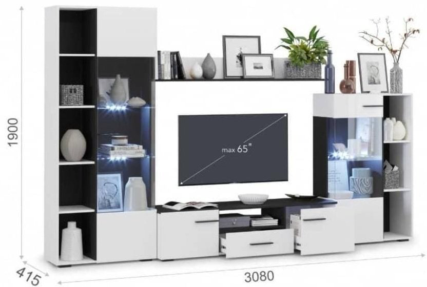 Комплект для гостиной DOMA Невада 96131 белый купить,NaN