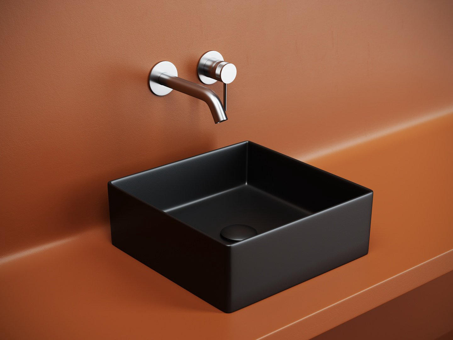 Раковина Ceramicanova CN6068MB накладная квадратная 36.1, санфарфор купить,177408