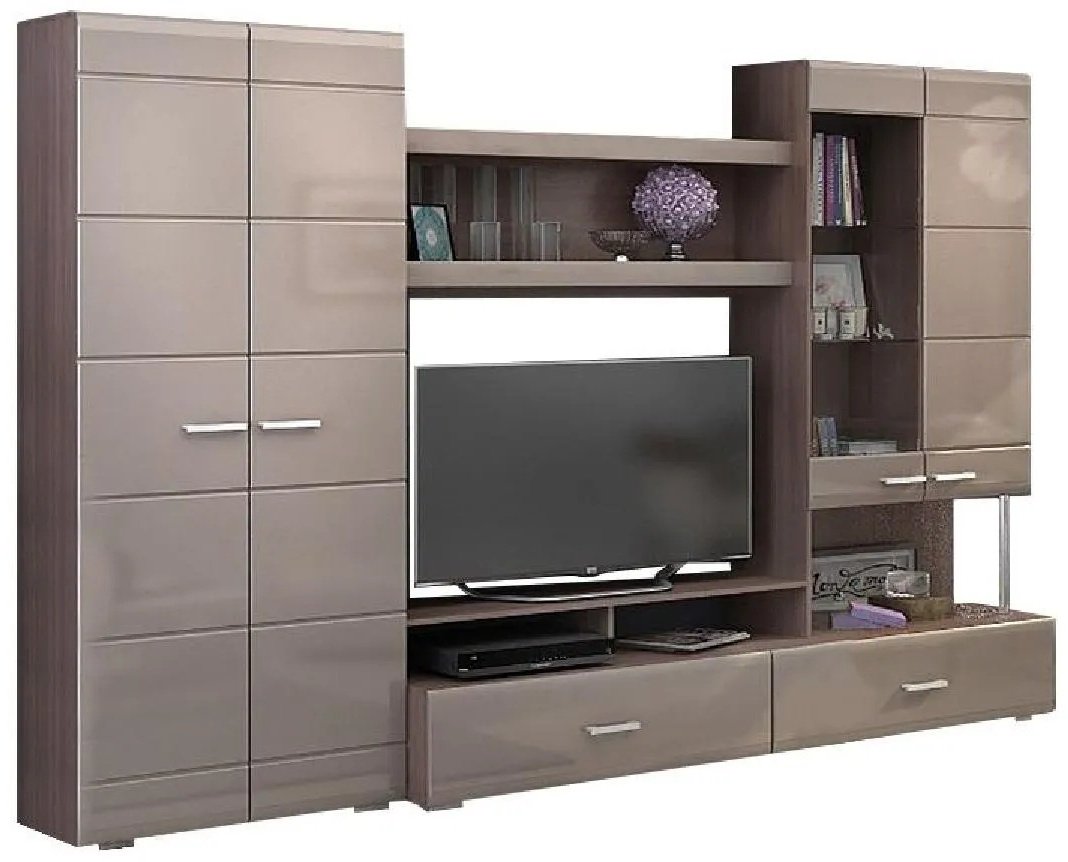 Стенка Ереке Мебель Vegas HM PV 280х200х44 см, коричневый купить,NaN
