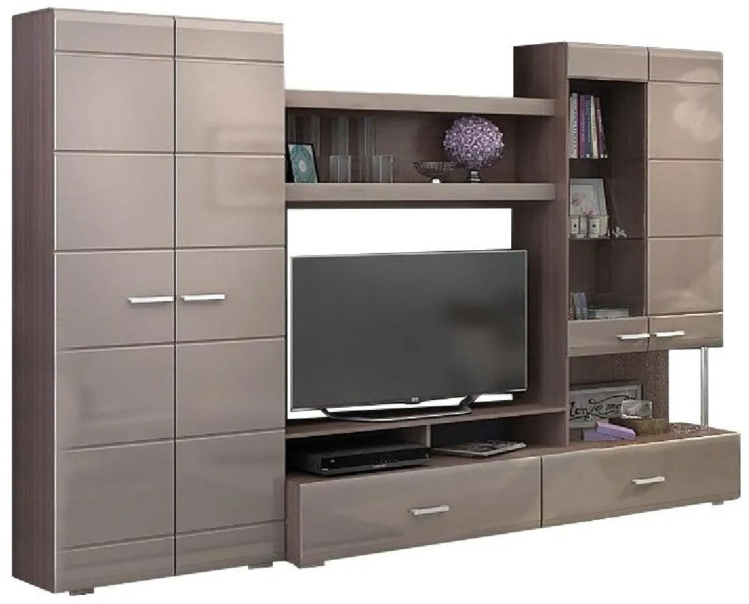 Стенка Ереке Мебель Vegas HM PV 280х200х44 см, коричневый купить,NaN