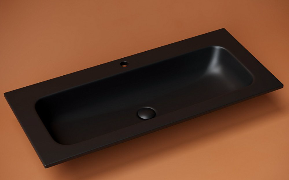 Раковина Ceramicanova CN7013MB врезная прямоугольная 101, санфарфор