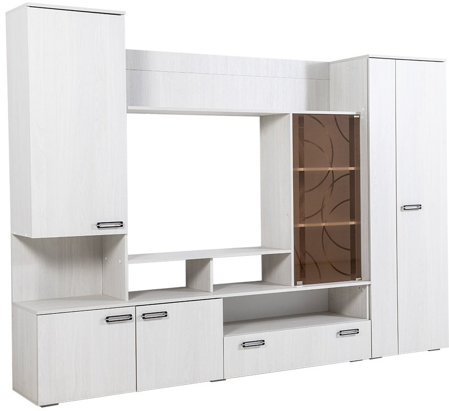Стенка DOMA SIENAA 84512 260х194.2х41.4 см, белый, светло серый купить,NaN