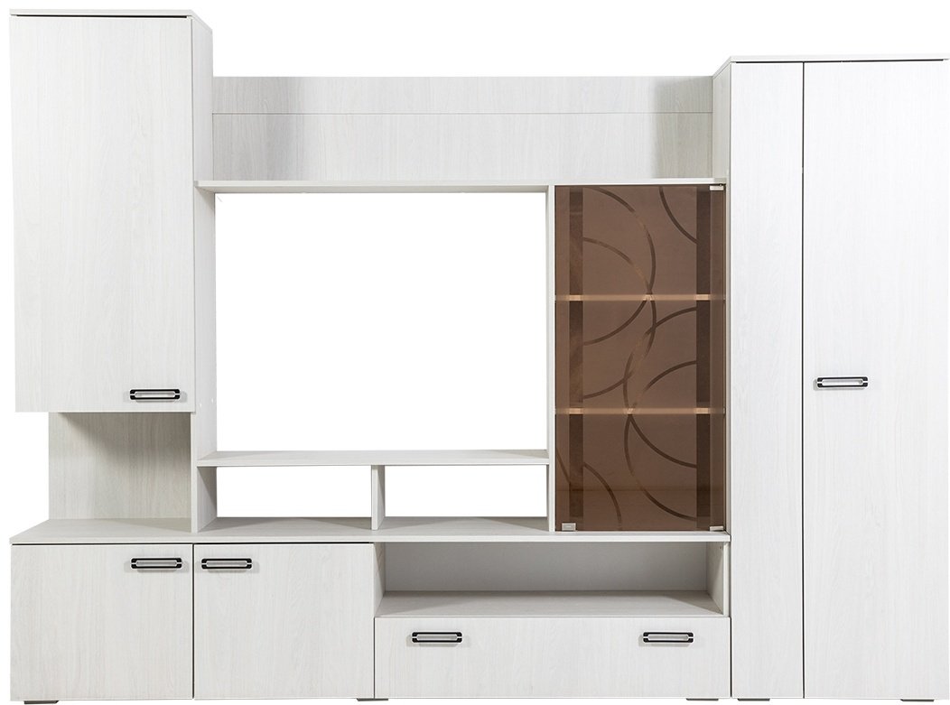 Стенка DOMA SIENAA 84512 260х194.2х41.4 см, белый, светло серый купить,NaN