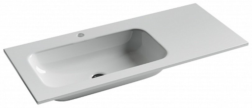 Раковина Ceramicanova CN7014 накладная прямоугольная 101, санфарфор